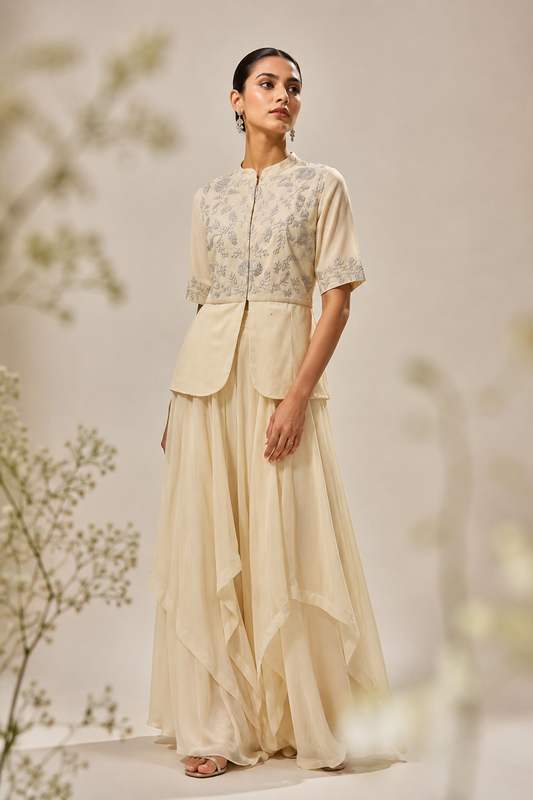 Peplum Top Skirt Set
