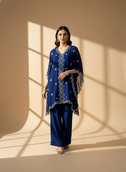 Scalloped Mirror Kaftan Set