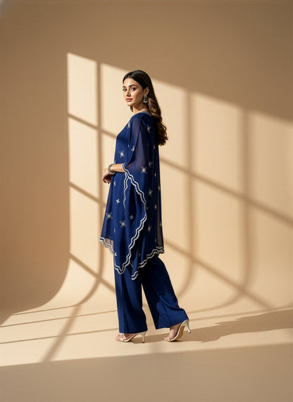 Scalloped Mirror Kaftan Set