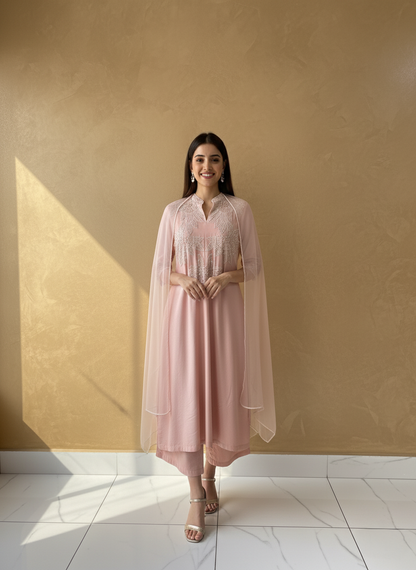 Macro Flower Kurta Set
