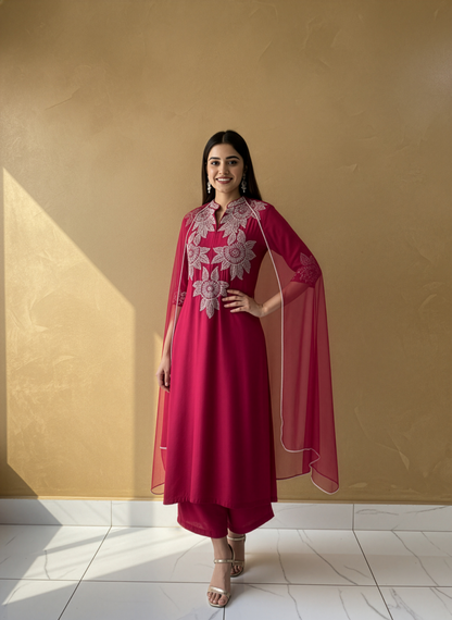 Macro Flower Kurta Set