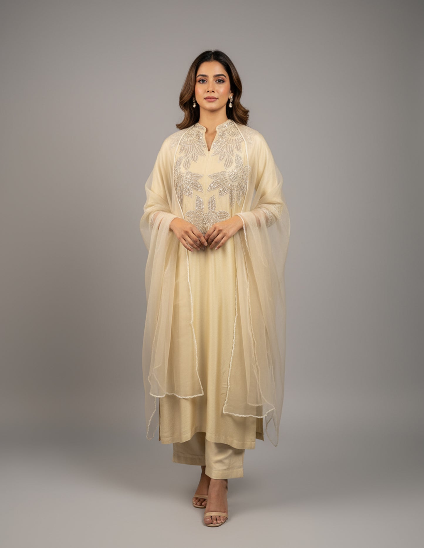 Macro Flower Kurta Set
