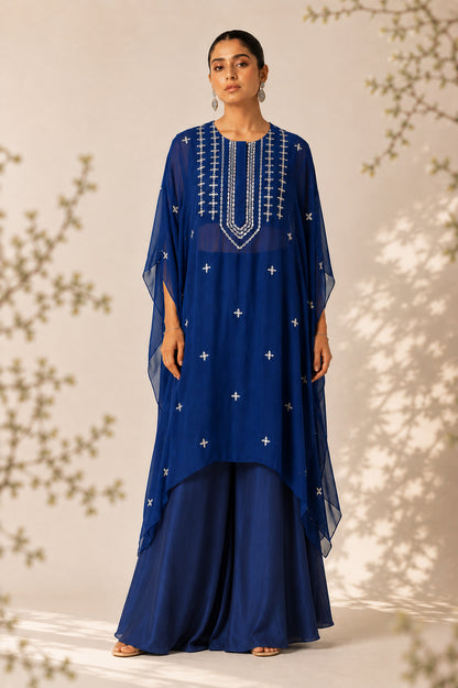 Mirror Work Sheer Kaftan Set