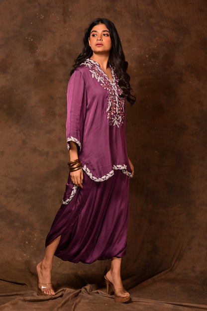 Asymmetric Embroidered Co-ord Set