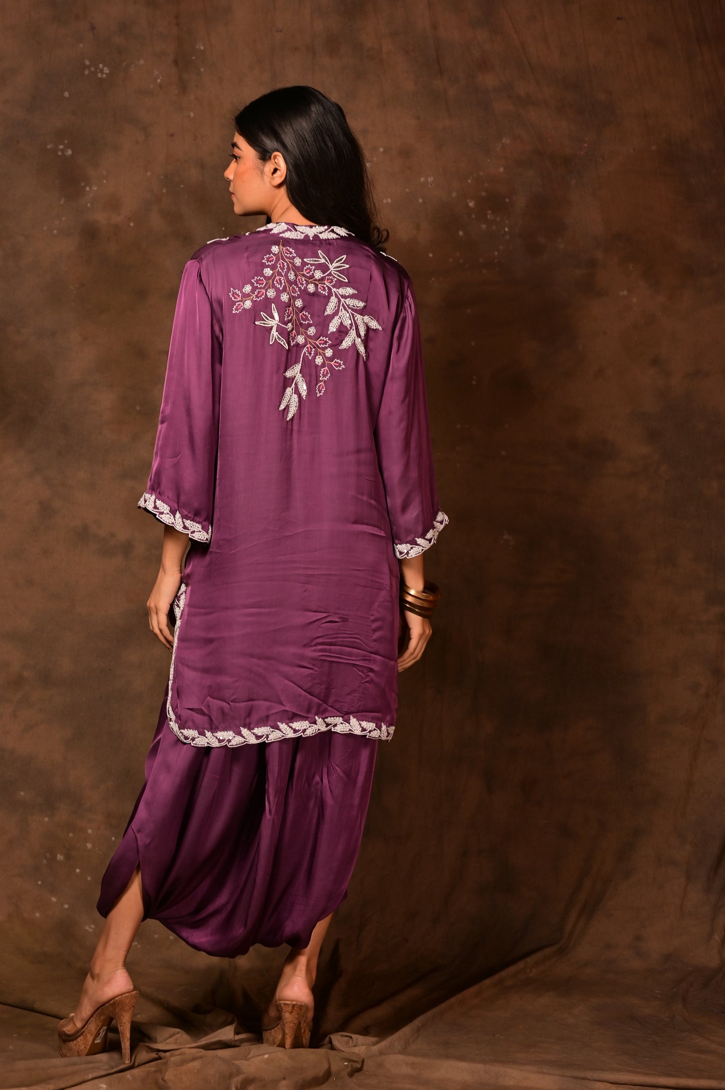 Asymmetric Embroidered Co-ord Set