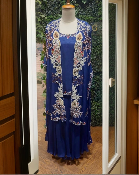 Heavy Embroidered Cape Set