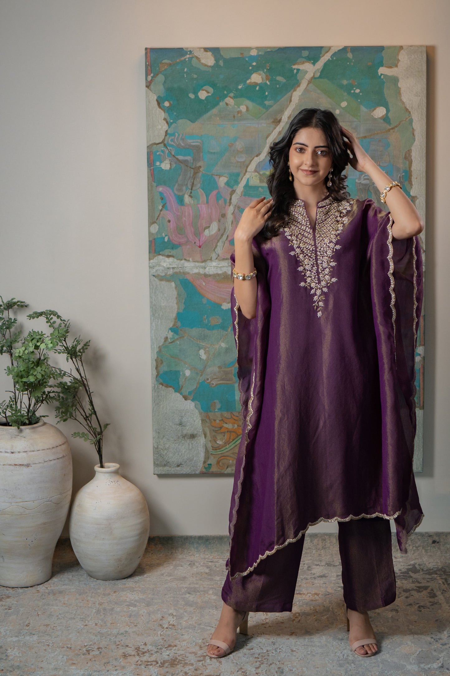 Tissue Kaftan Set