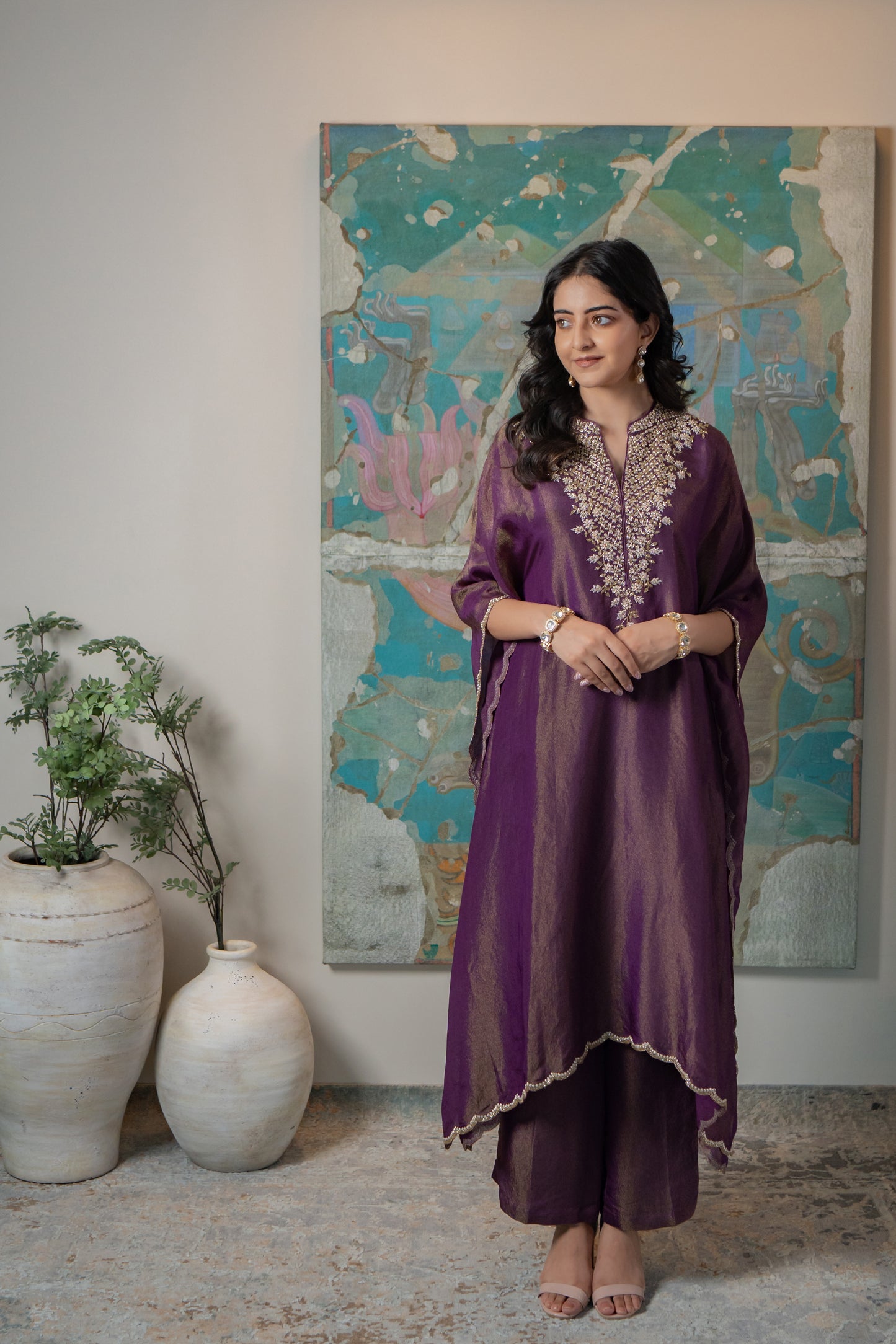 Tissue Kaftan Set