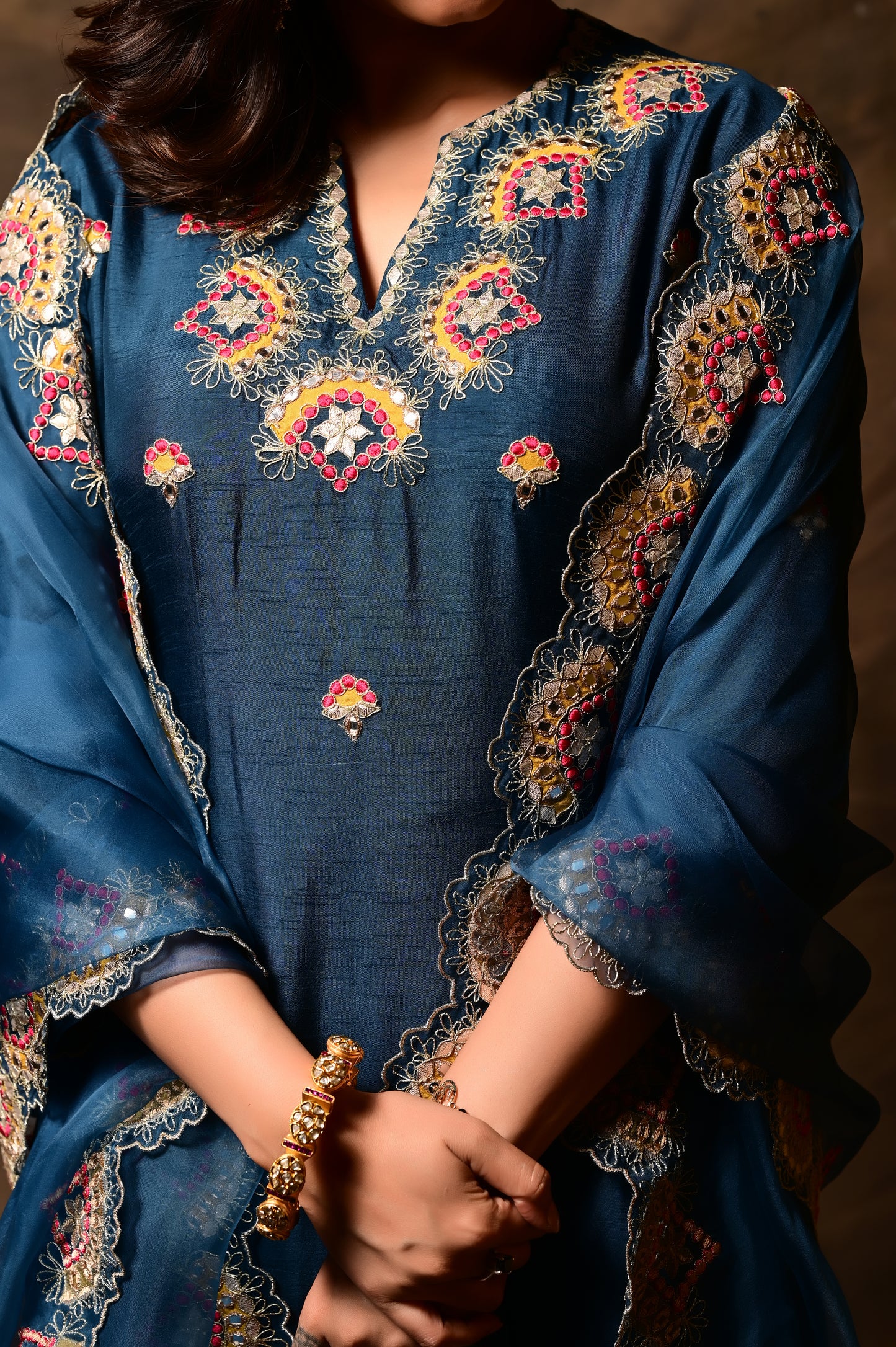 Mirror Applique Kurta Set