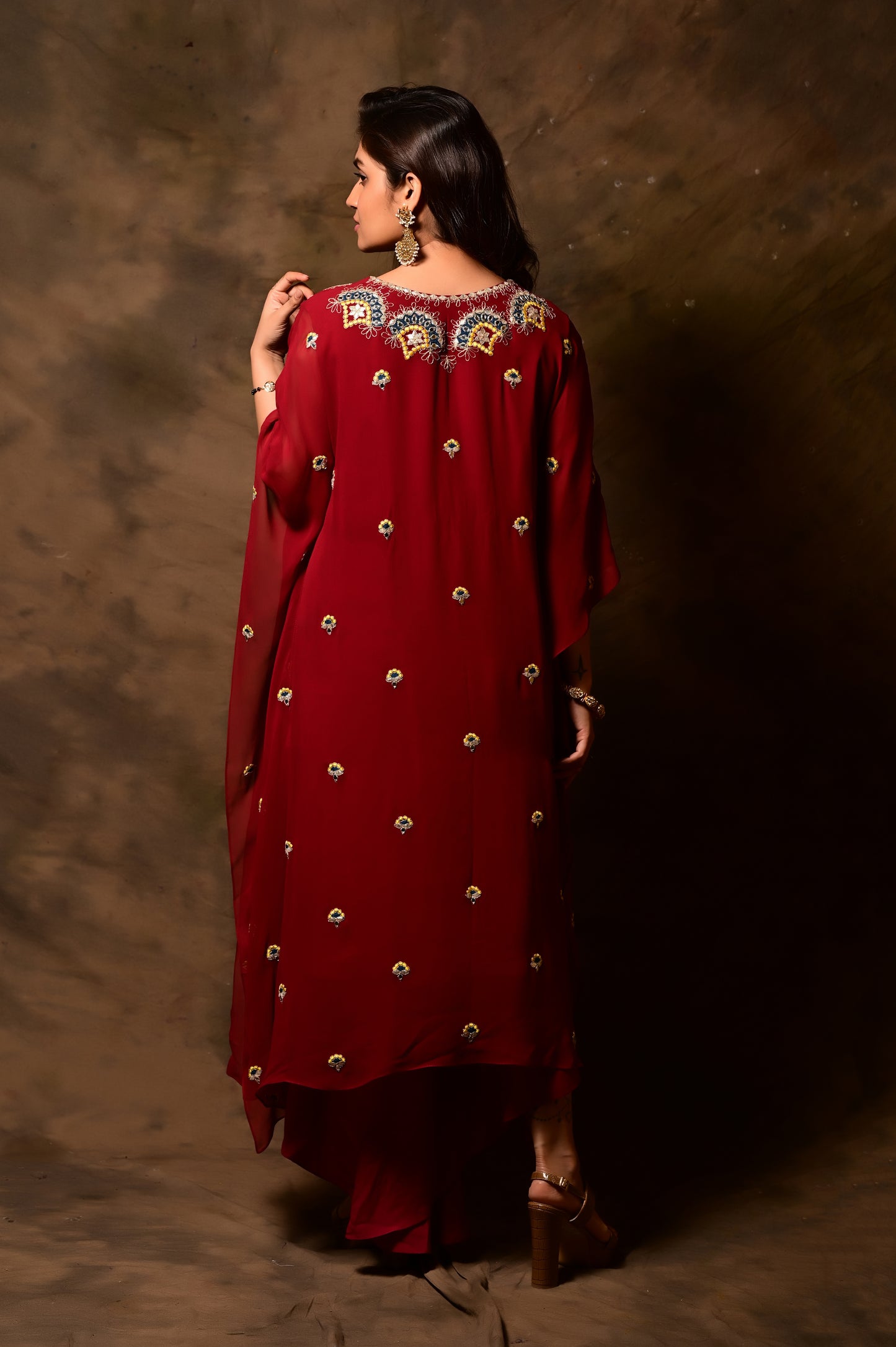 Mirror Applique Kaftan Set