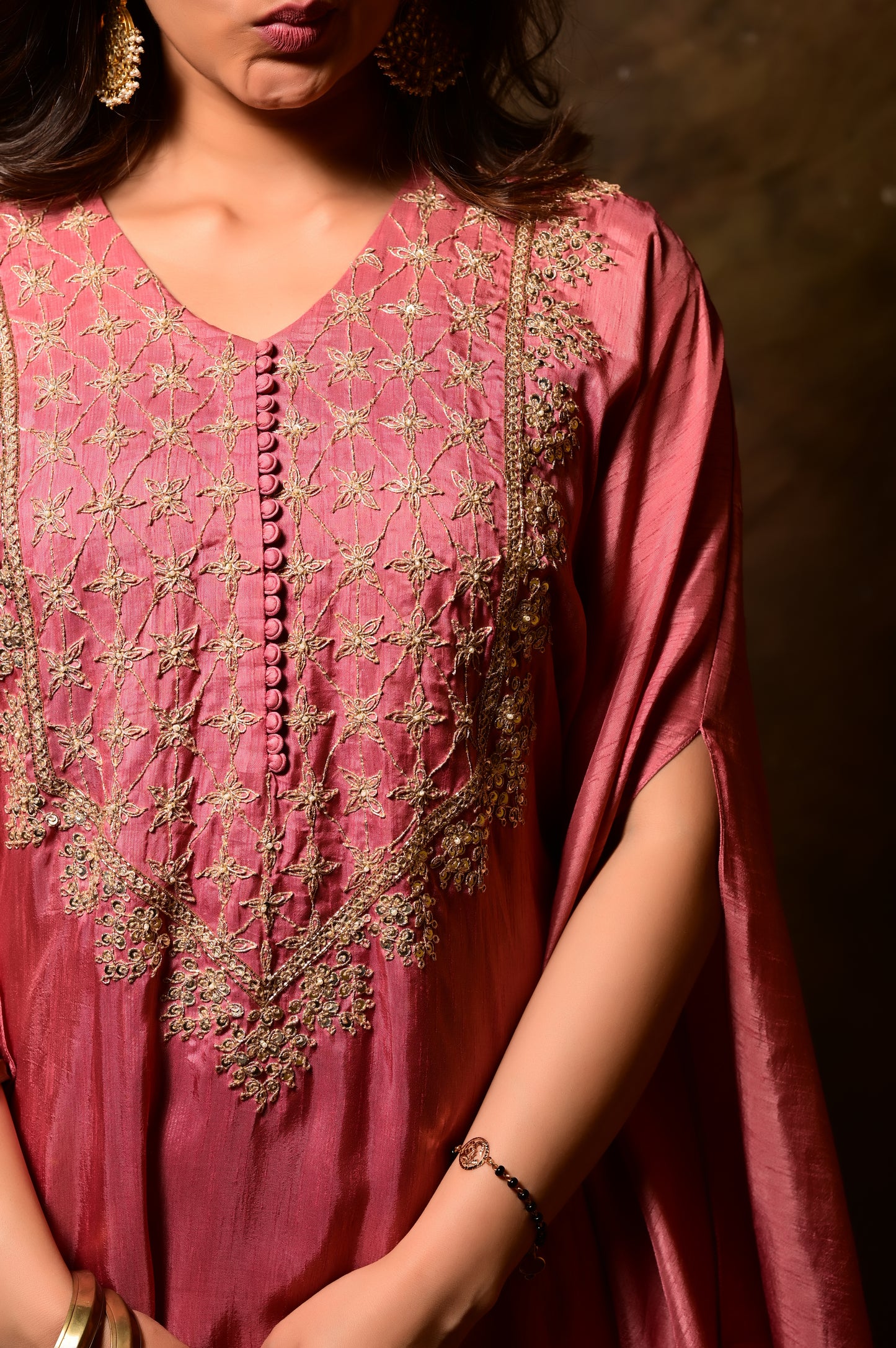 Dori-Marodi Work Shaped Kaftan Set