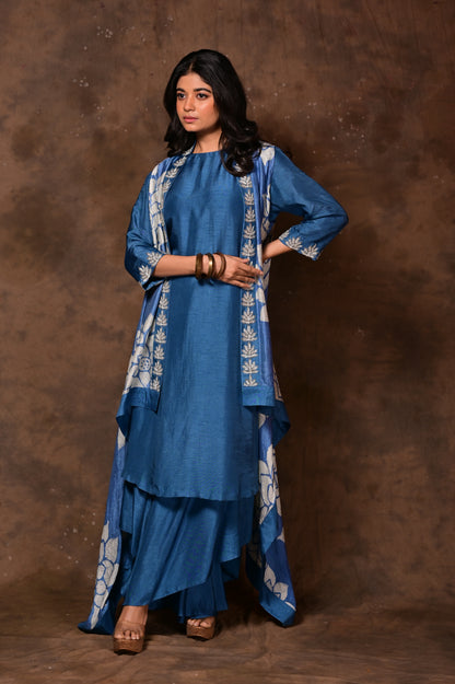 Batik Sleeveless Jacket Set