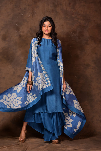 Batik Sleeveless Jacket Set