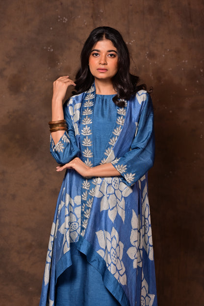 Batik Sleeveless Jacket Set