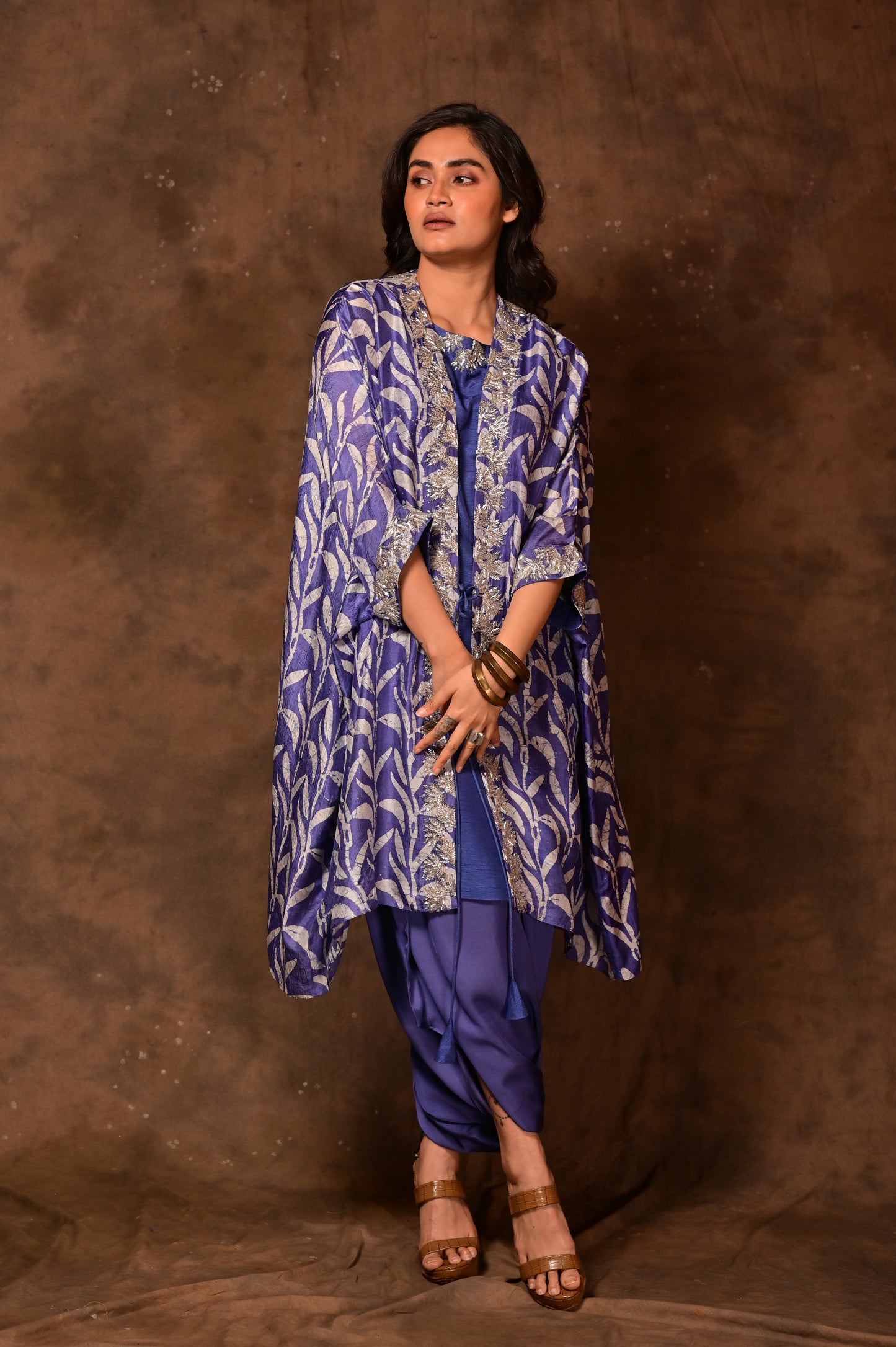 Batik Kaftan Tie-Up Jacket Set