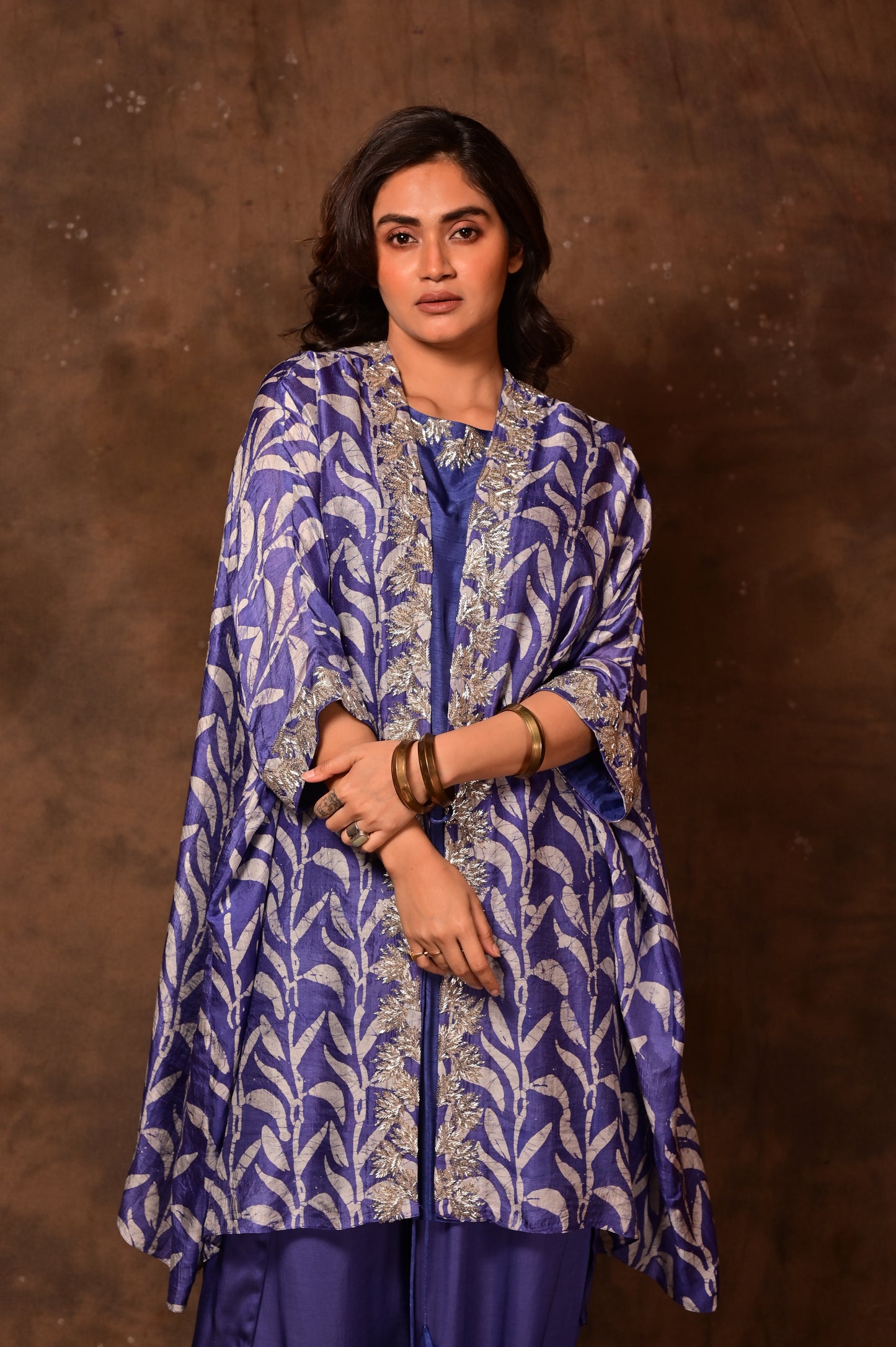 Batik Kaftan Tie-Up Jacket Set