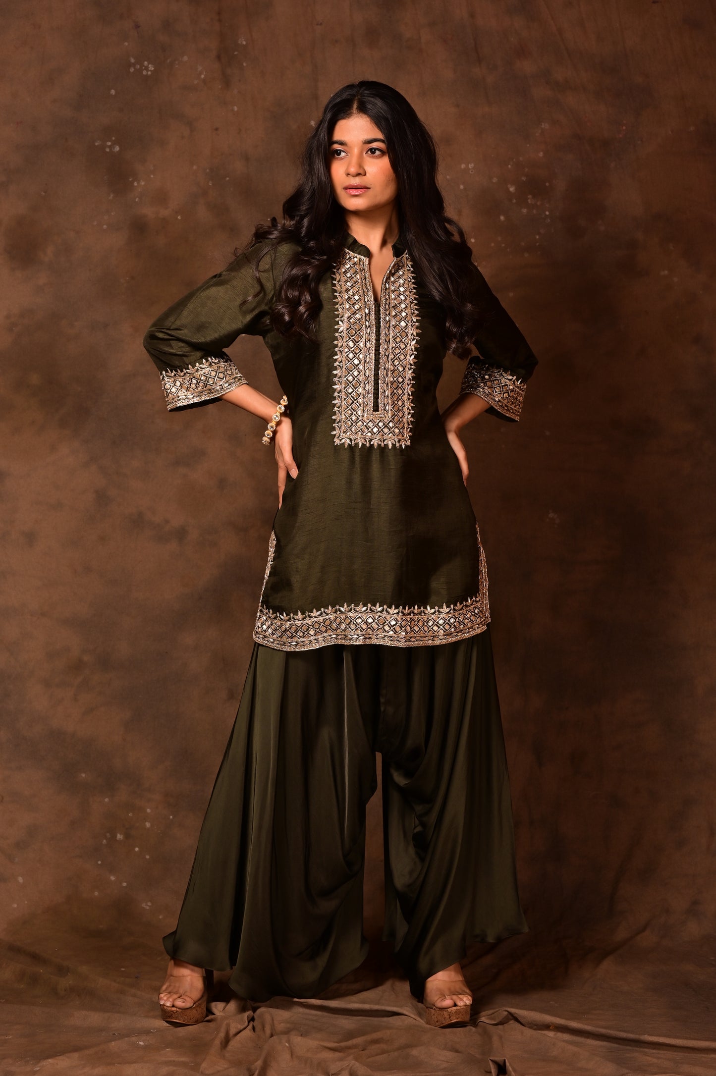 Zardozi Short Kurta Set