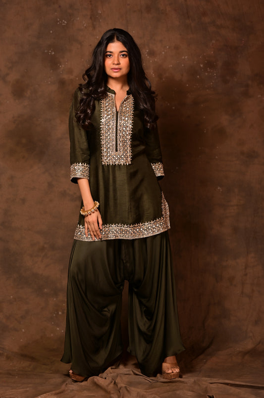 Zardozi Short Kurta Set