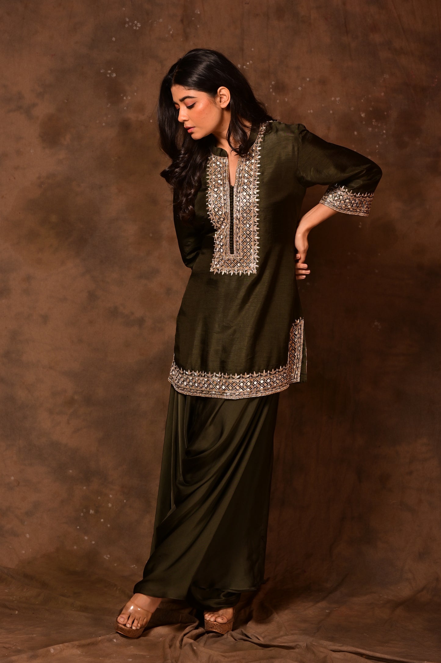 Zardozi Short Kurta Set