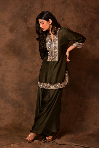 Zardozi Short Kurta Set
