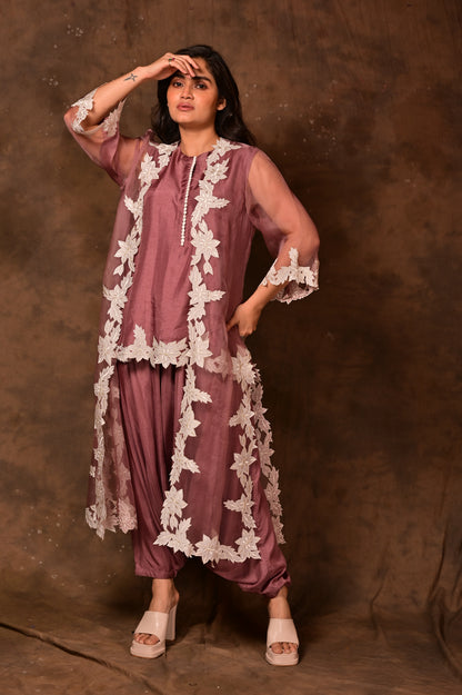 Applique Cutwork Jacket Set
