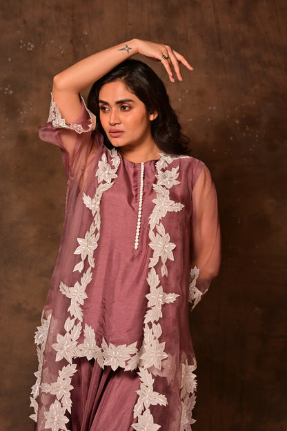 Applique Cutwork Jacket Set