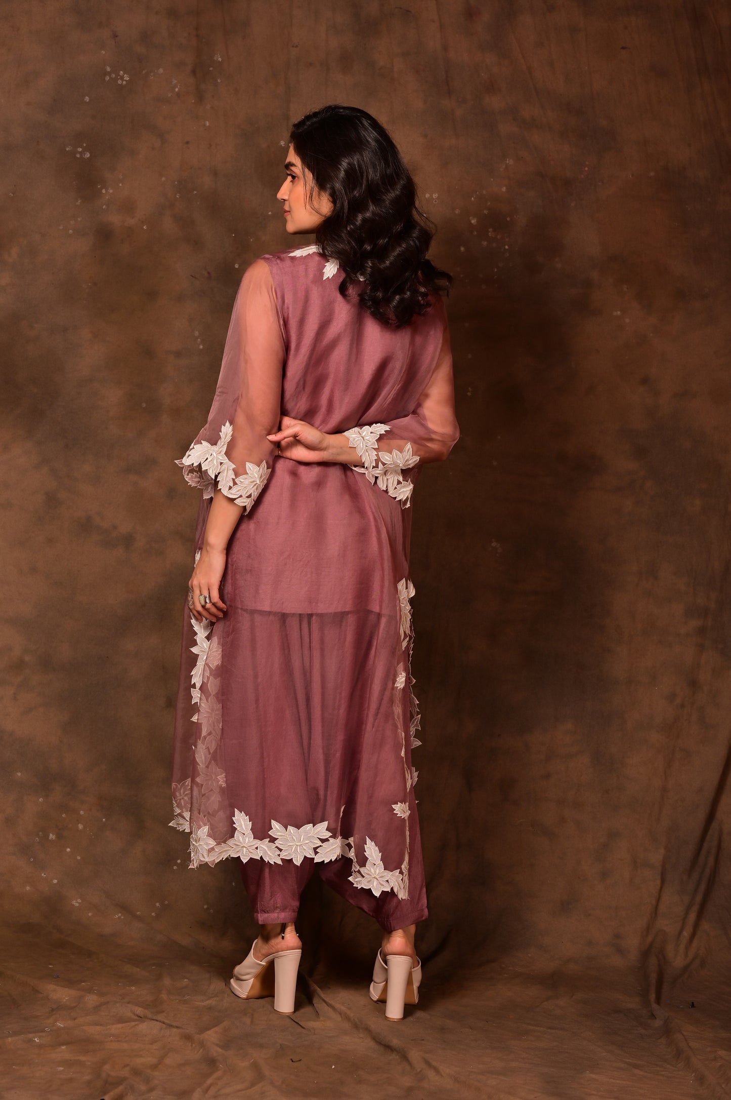 Applique Cutwork Jacket Set