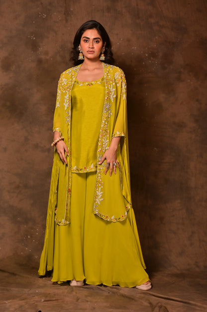 Embroidered Cape Set