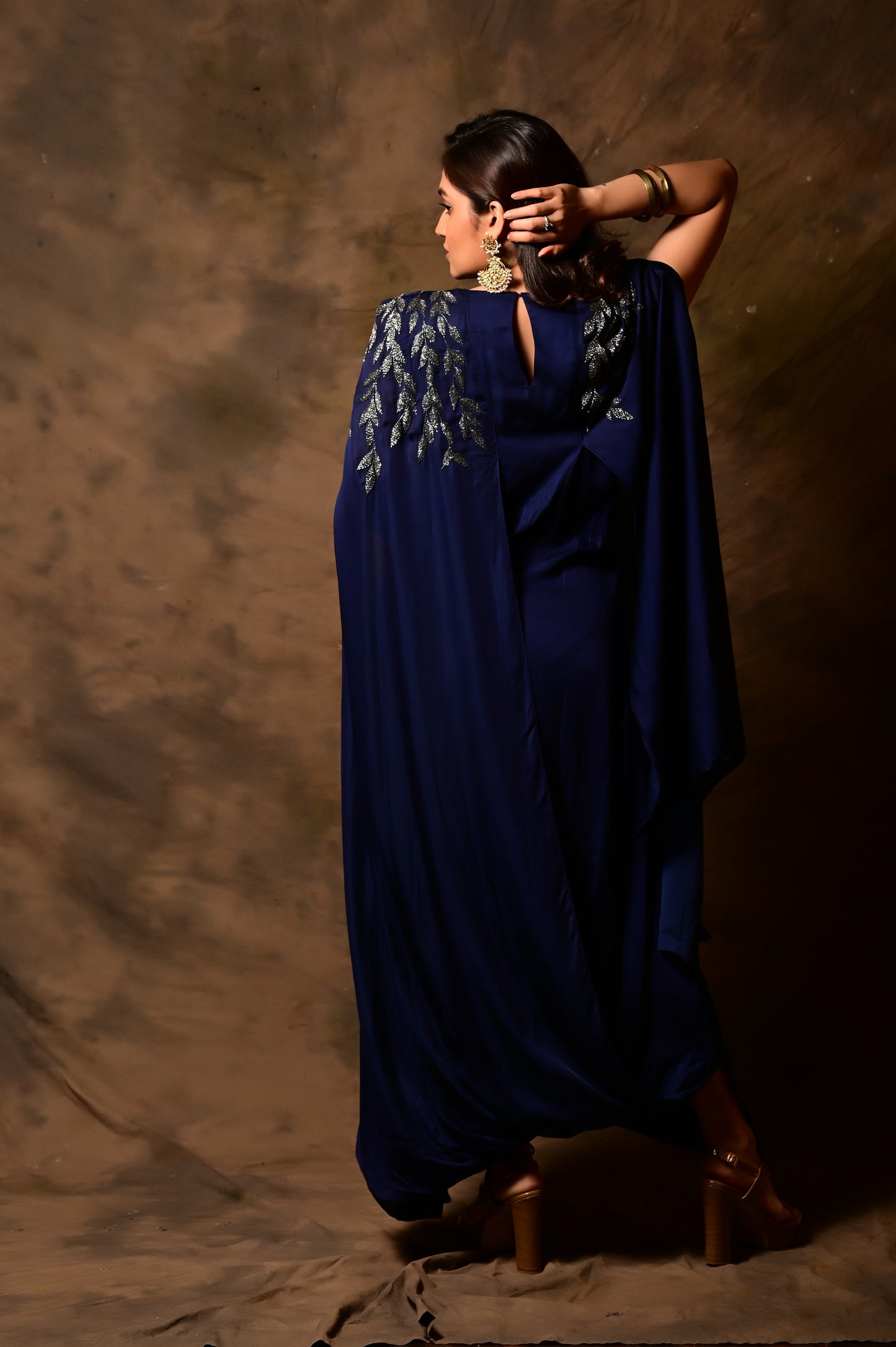 Cowl Cape Dress