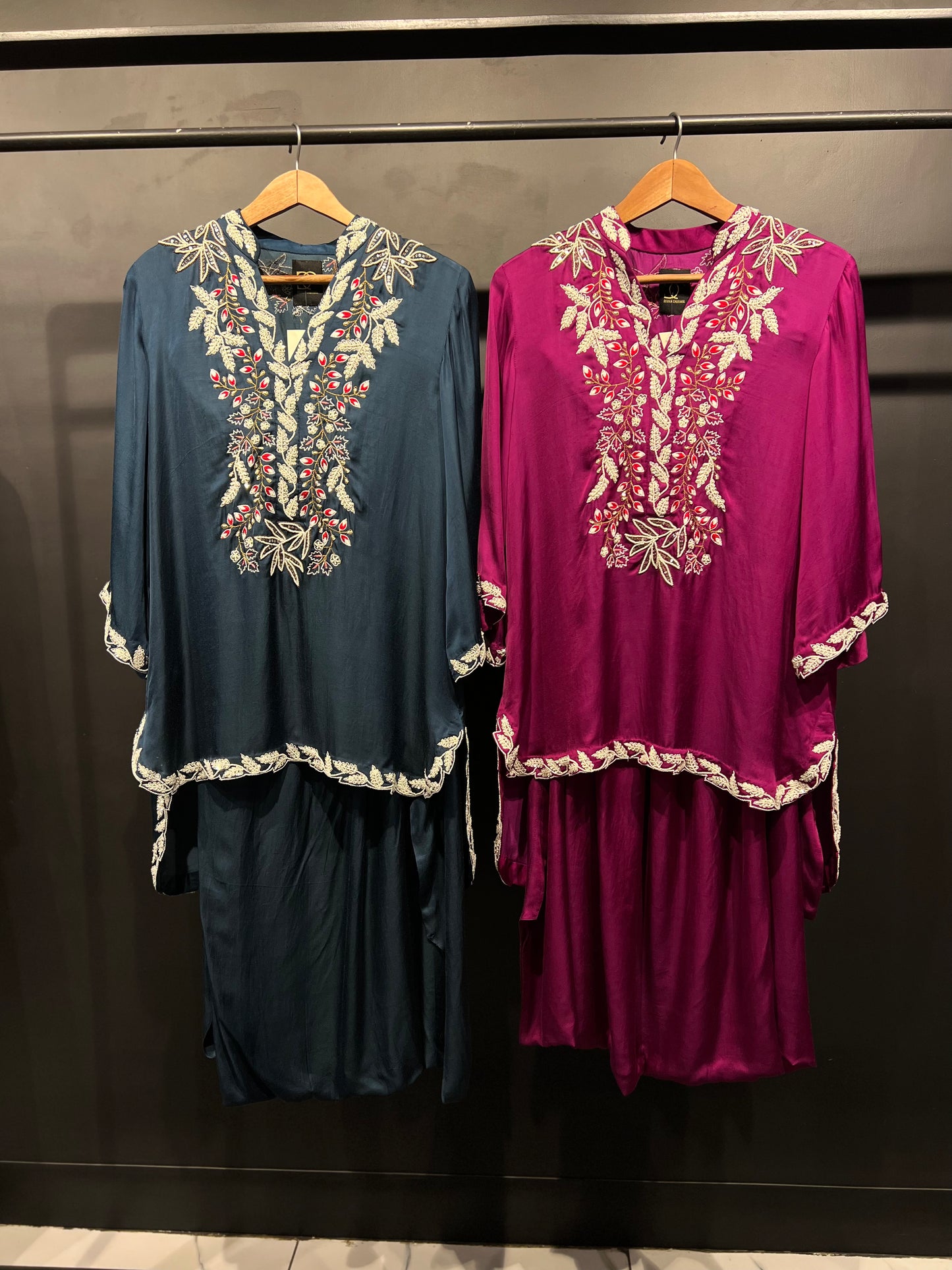 Asymmetric Embroidered Co-ord Set
