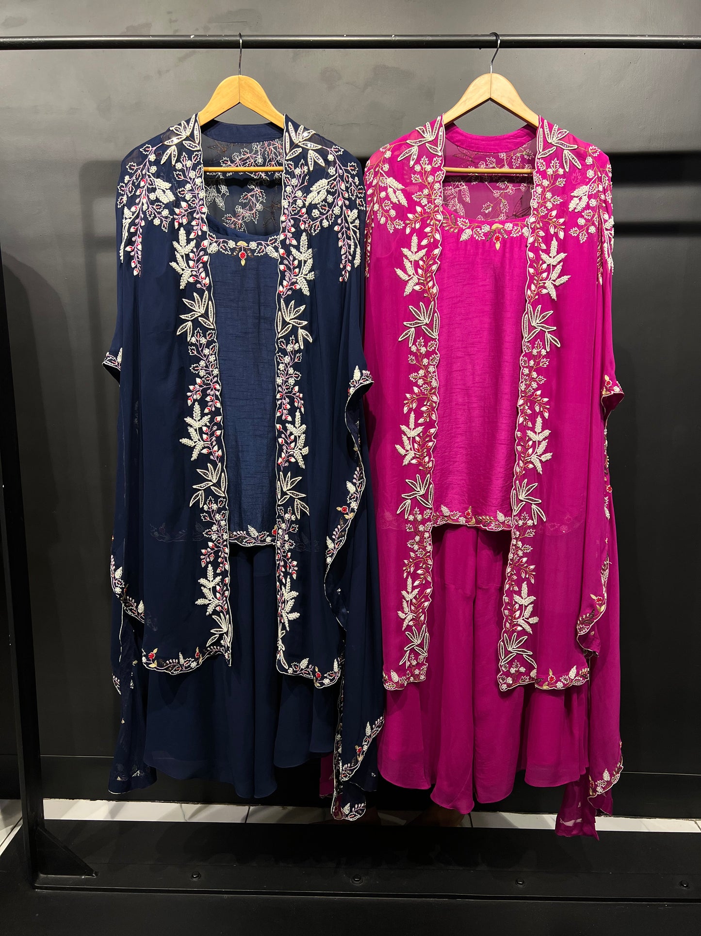 Embroidered Cape Set