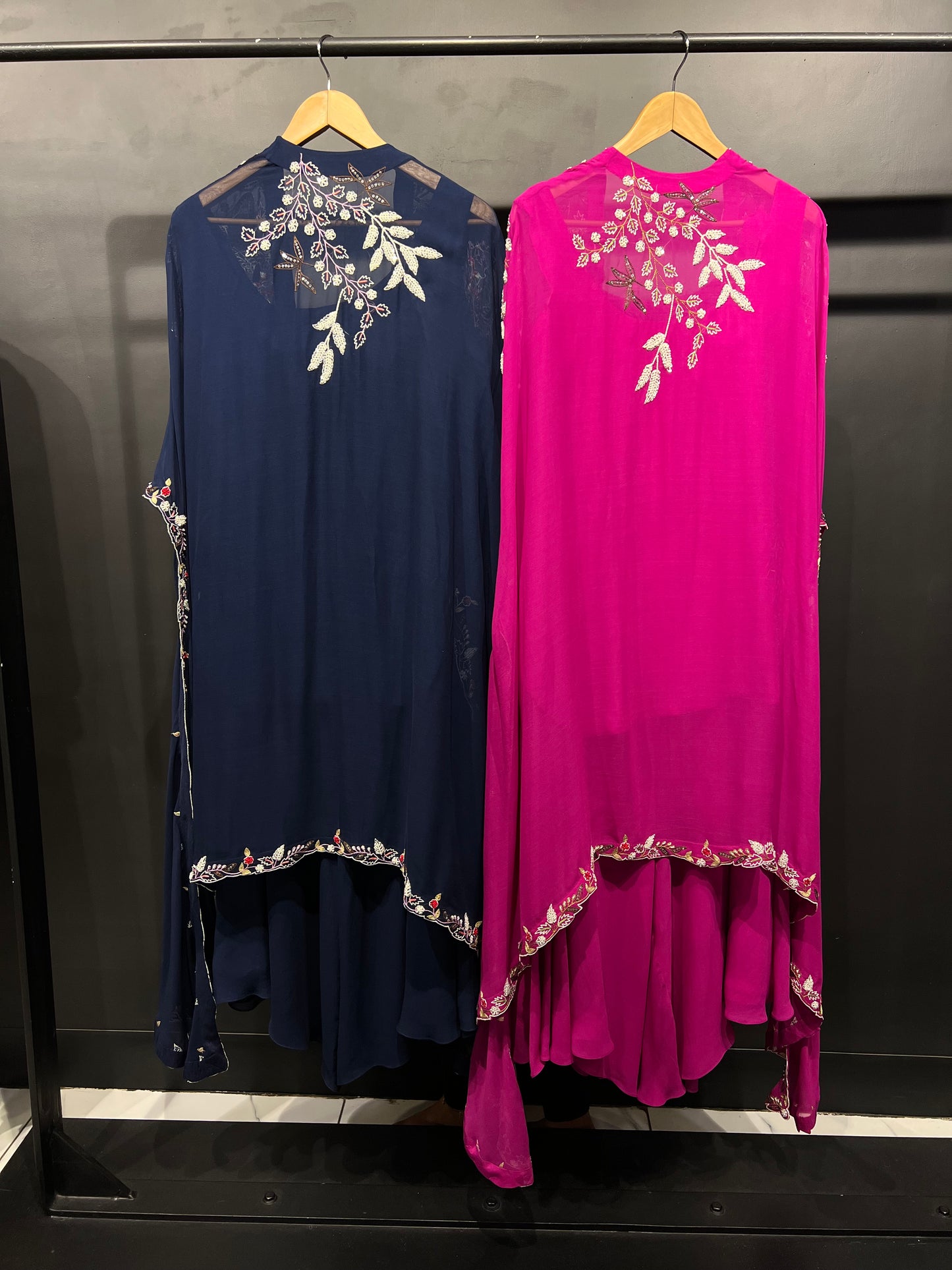 Embroidered Cape Set