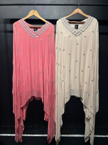 Mirror Work Asymmetric Kaftan Set