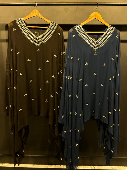 Mirror Work Asymmetric Kaftan Set