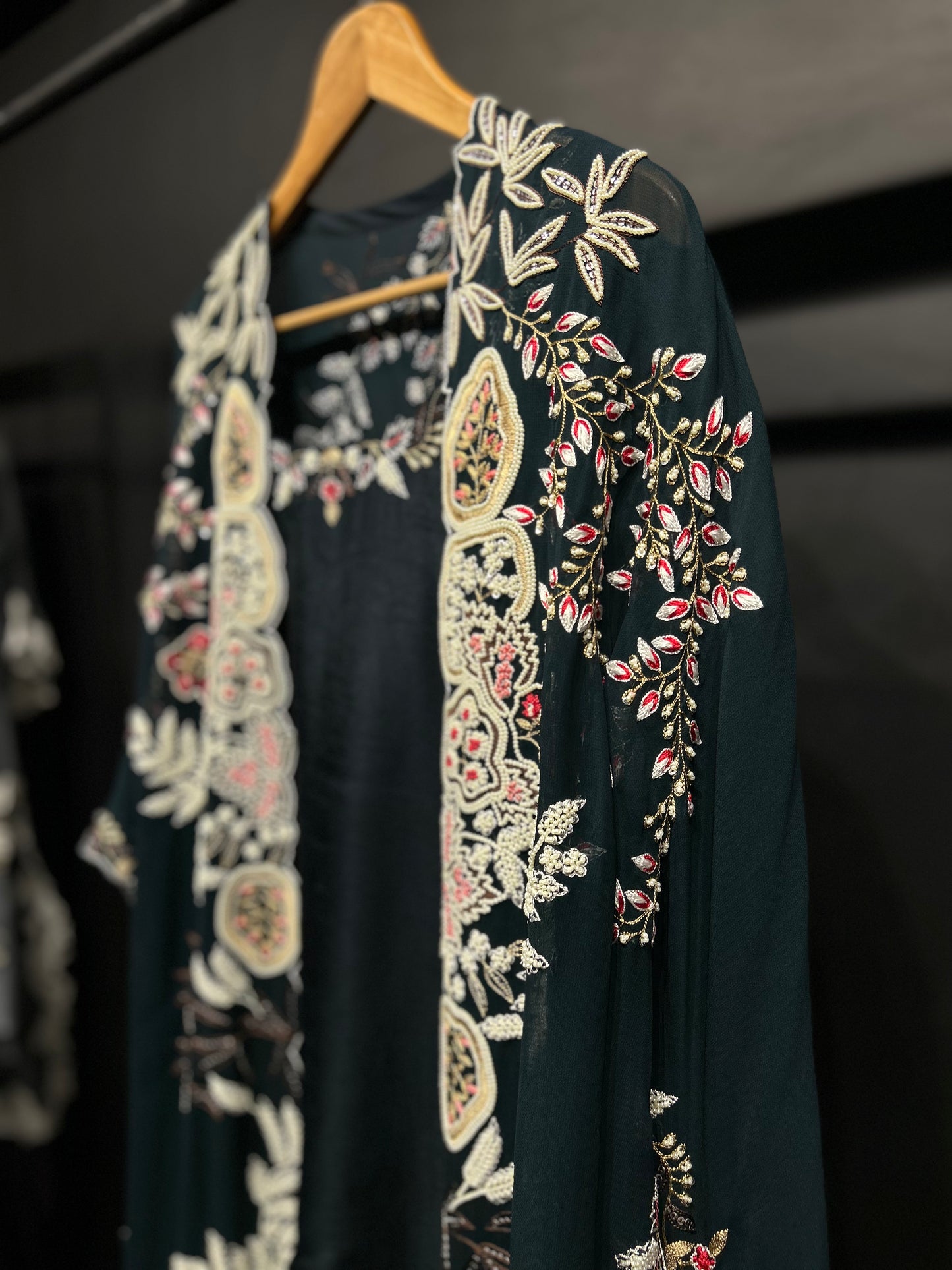 Heavy Embroidered Cape Set