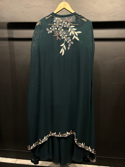 Heavy Embroidered Cape Set