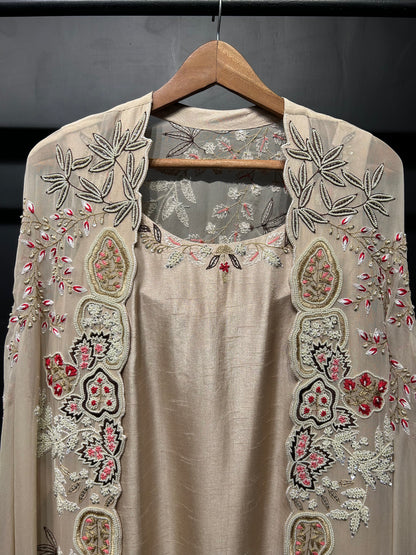 Heavy Embroidered Cape Set