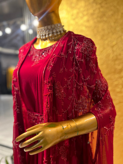 Saree Drape Cape Gown