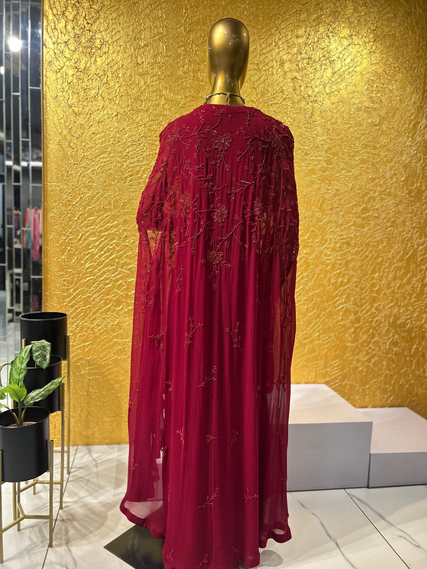 Saree Drape Cape Gown