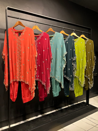 Scalloped Mirror Kaftan Set