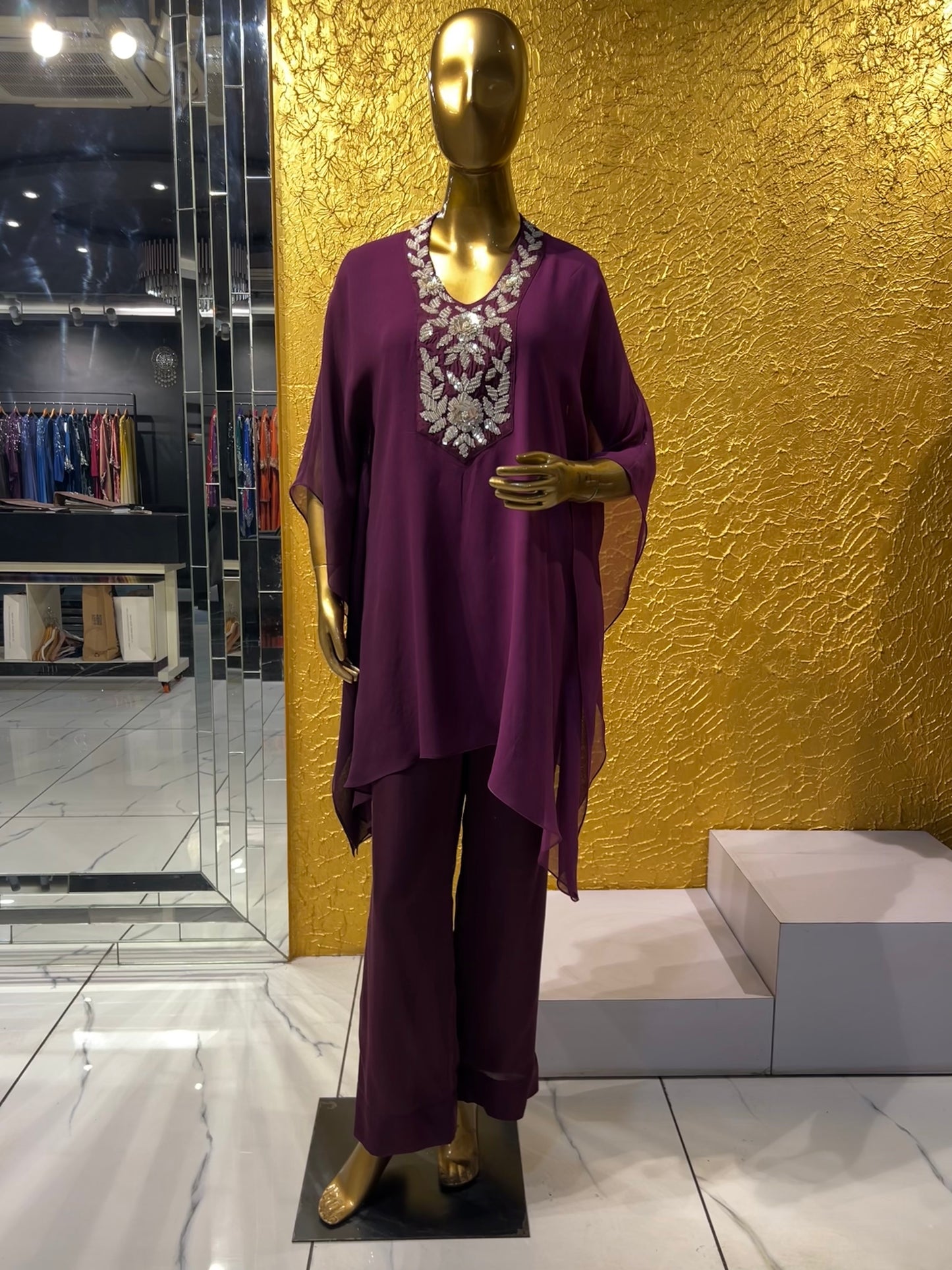 Ombre Yoked Kaftan