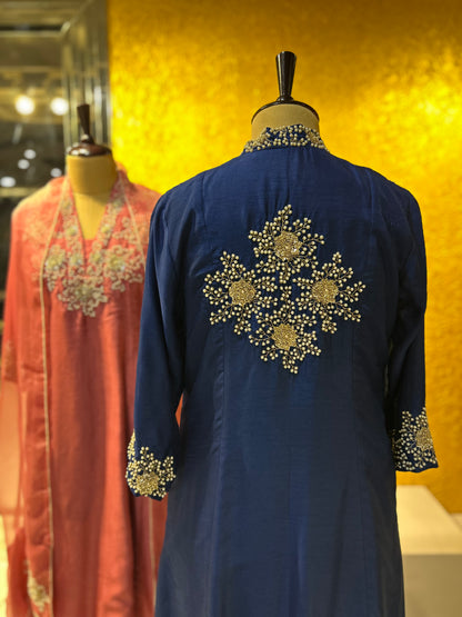 Moti Work Kali Kurta Set