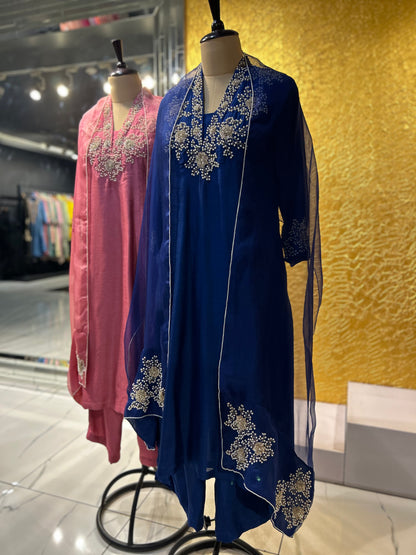 Moti Work Kali Kurta Set