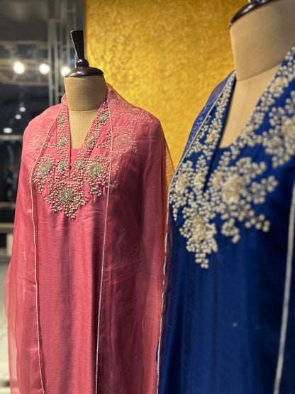 Moti Work Kali Kurta Set