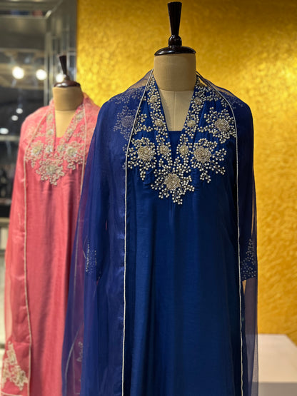 Moti Work Kali Kurta Set