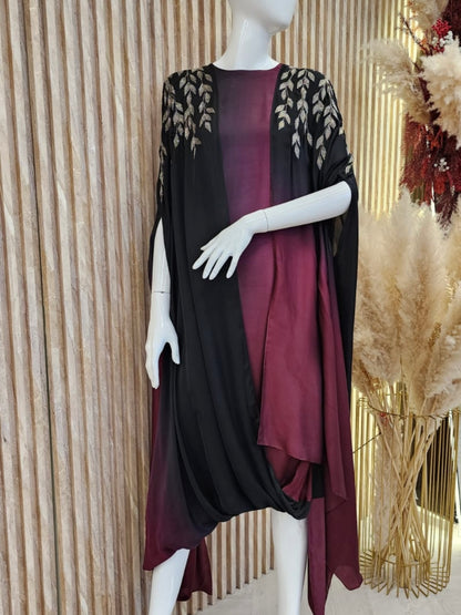 Cowl Cape Dress