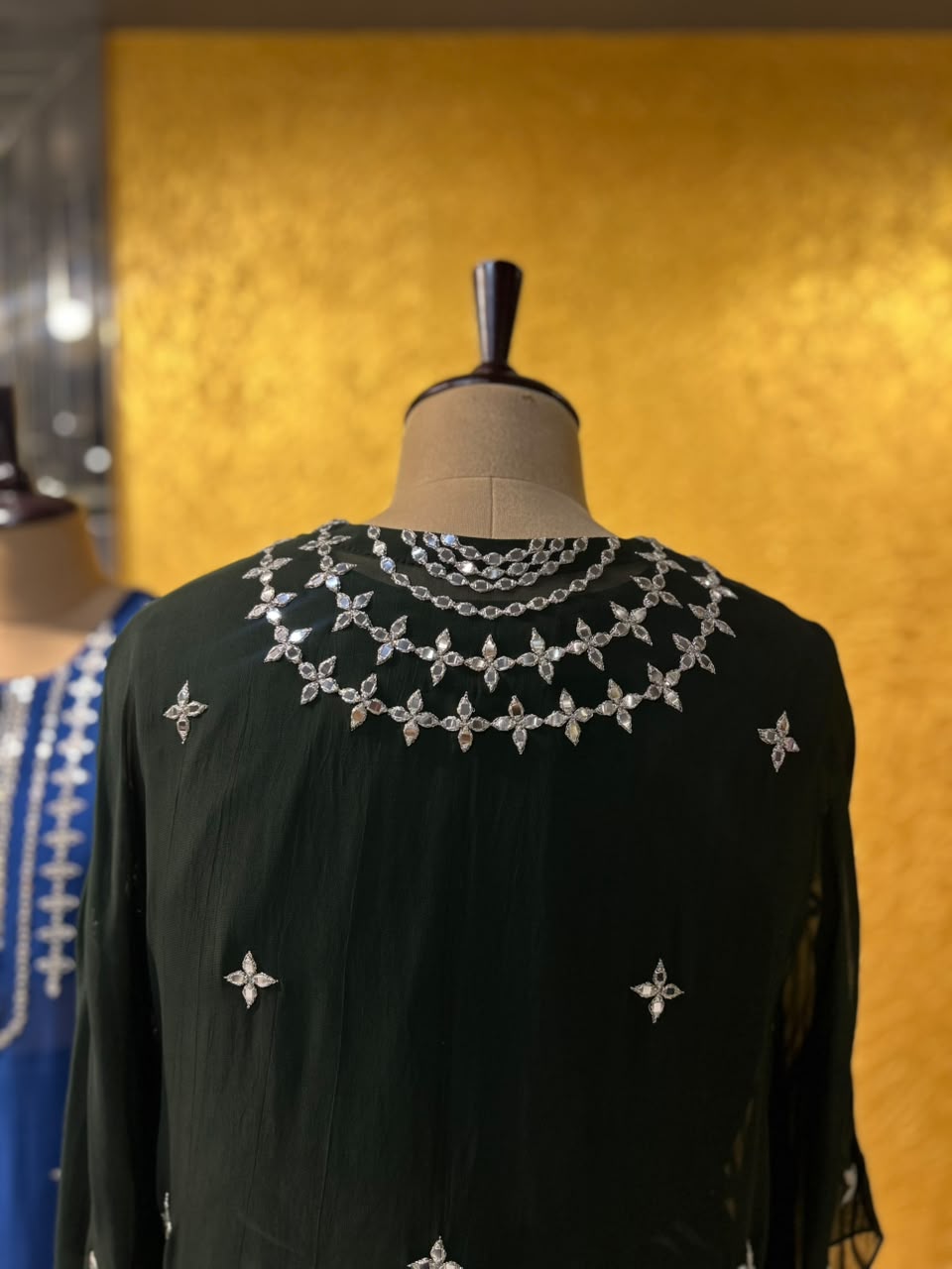 Mirror Work Sheer Kaftan Set